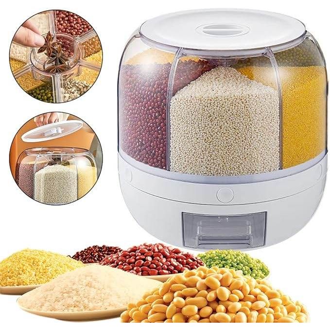 SmartPursue™ 6-Grid Rotating Food Dispenser Food Dispensers
