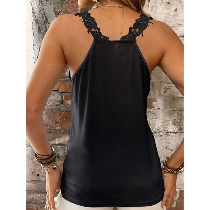 Lace Detail V-Neck Tank