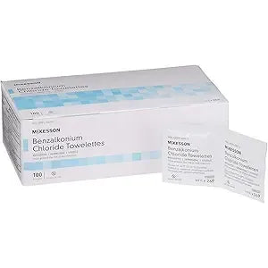 McKesson Mckesson Benzalkonium Choloriade Towelettes Antiseptics & Cleaning Supplies