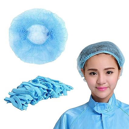 Safety Zone Disposable Non-Woven Bouffant Caps, 21 Inch (100-Pack) Medical Supplies