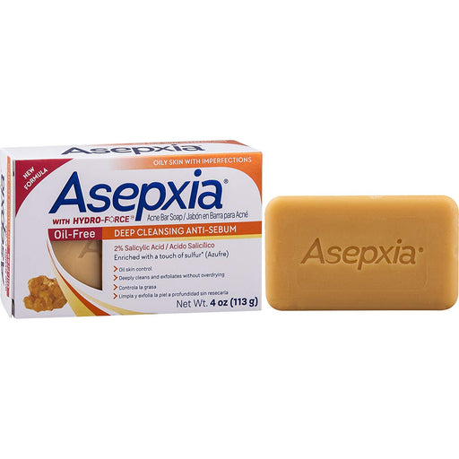 Asepxia Asepxia Oil-Free Deep Cleansing Anti-Sebum Acne Bar Soap 4.0 oz Skin Care