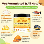 Nature Target Glucosamine Joint Supplement for Dogs & Cats, 90 Scoops Pet Vitamins Supplements