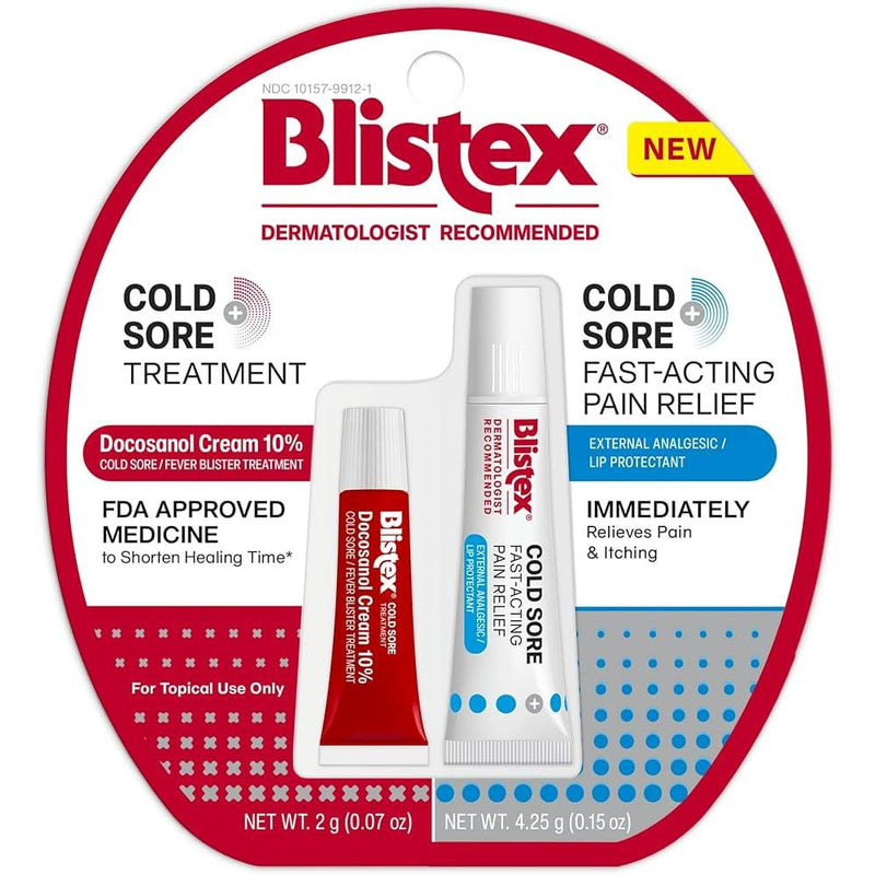 Blistex Blistex Cold Sore Fast-Acting Pain Relief Ointment, Fever Blister Treatment, 0.15 oz Medicine & Drugs