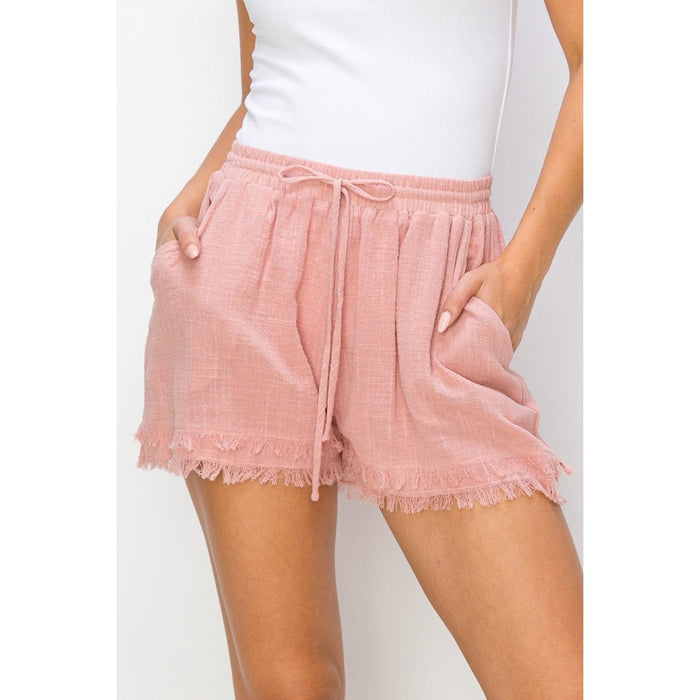 HYFVE Drawstring Frayed Shorts