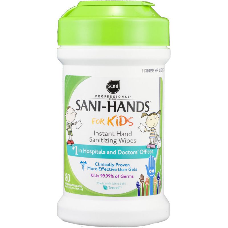 Sani Professional Sani Professional Sani-Hands For Kids Instant Hand Sanitizing Wipes Hand Sanitizers & Wipes White Smoke