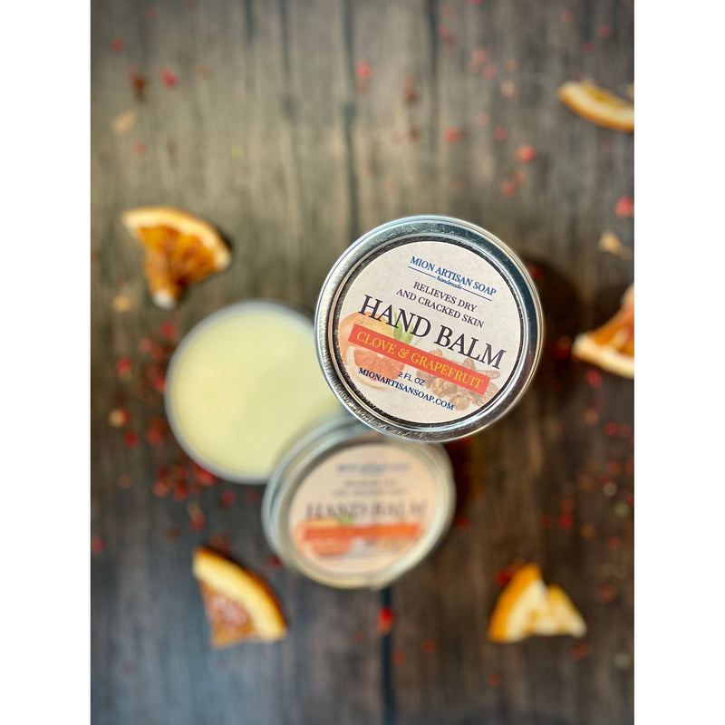 MION Artisan Soap Co. Clove and Grapefruit Hand Balm | Not Greasy, Antibacterial, Moisture-Locking
