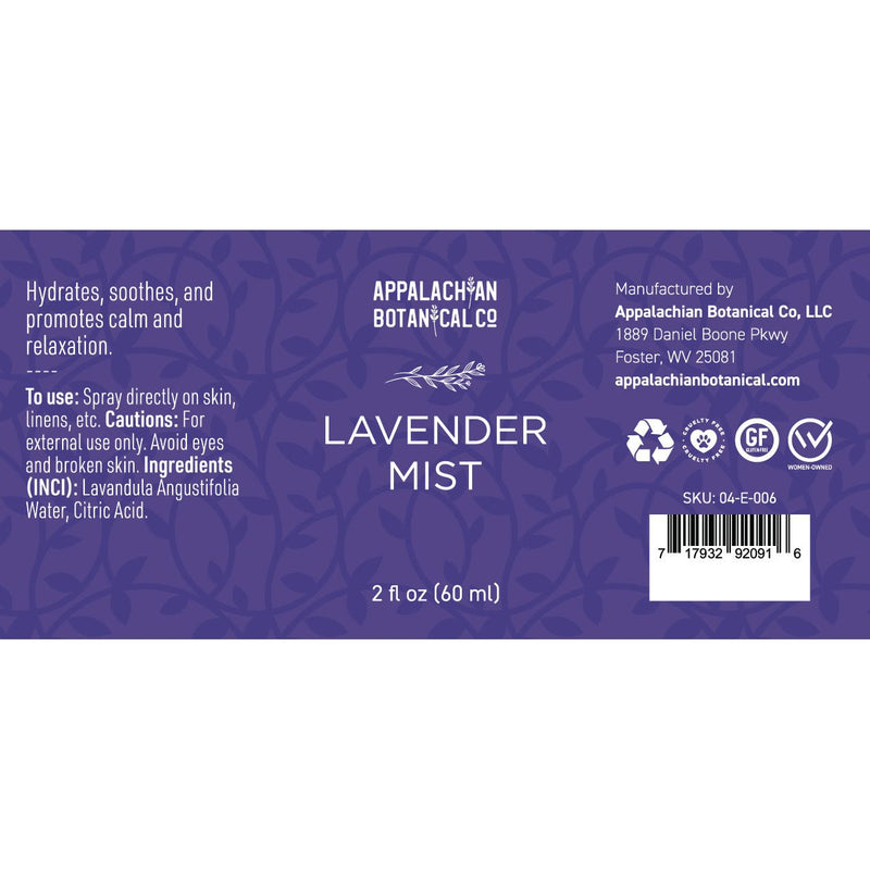 Appalachian Botanical Co. Lavender Mist Body spray