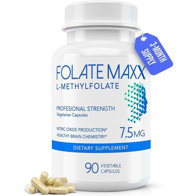 Folate Maxx L-Methylfolate Tb 7.5Mg 90 Vitamin C Supplement