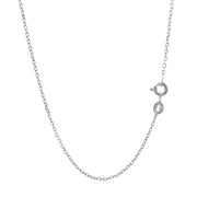 Bids.com 14k White Gold Faceted Cable Link Chain 1.3mm Necklaces