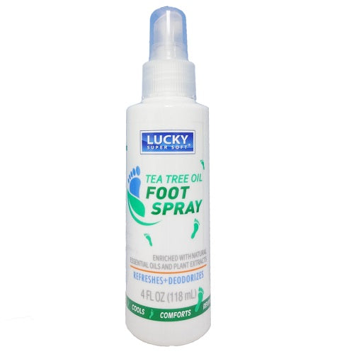 Lucky Super Soft Lucky Super Soft Tea Tree Oil Foot Spray, 4 Oz Foot Care