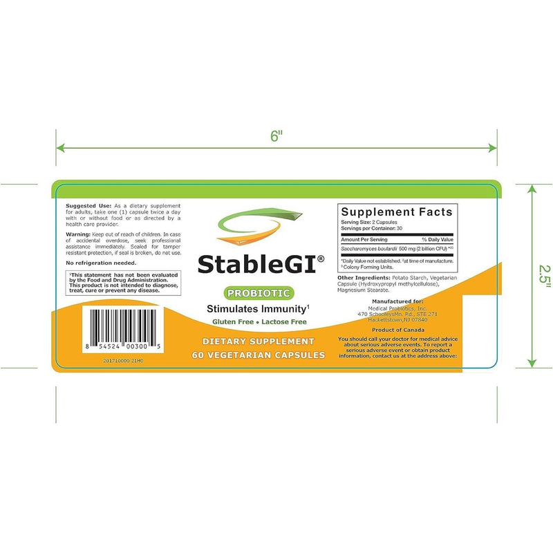 Stable GI Stable GI Daily Probiotic 60 Vegetable Capsules Probiotic Capsules