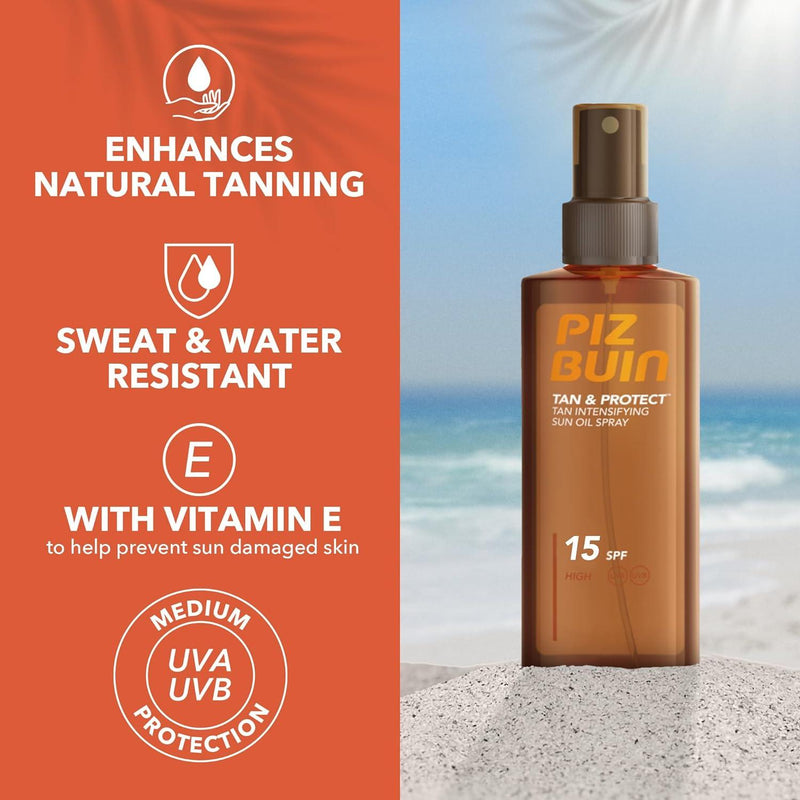Piz Buin Piz Buin Tan & Protect Sun Oil Spray SPF15 150ml Sun Oil Spray