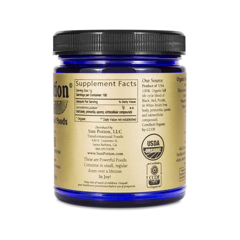 Sun Potion Reishi Mushroom Powder (Organic) Adaptogen