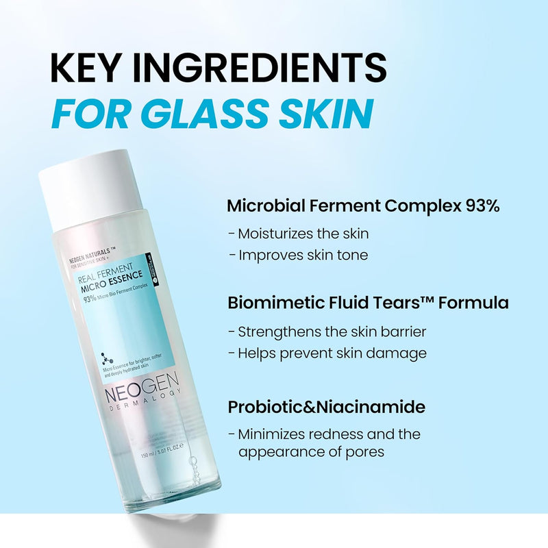 AsiaBeautyMall NEOGEN Dermalogy Real Ferment Micro Essence Toner Lotion Pale Turquoise