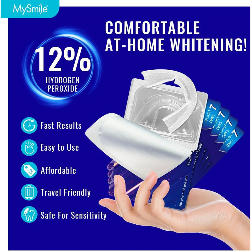 MySmile Prefilled Teeth Whitening Trays w/ 12% Hydrogen Peroxide Teeth Whitening