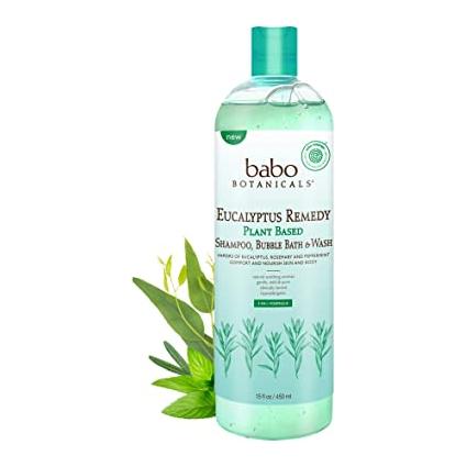 Babo Botanicals Shampoo & Wash Eucalyptus Remedy (Pack of 15 Fl Oz)