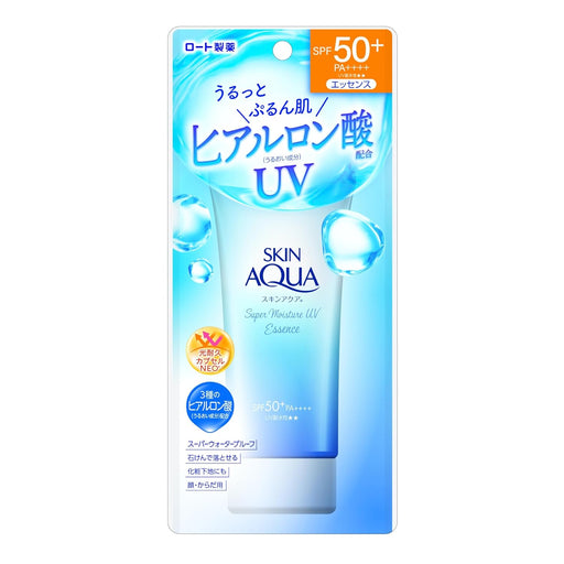 AsiaBeautyMall Rohto Skin Aqua UV Super Moisture Essence SPF 50+ PA++++ 80g Sunscreen