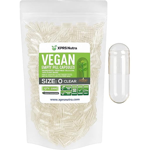 XPRS Nutra Empty Vegetarian Capsules, Size 3, Clear (1,000 Count) Science & Laboratory