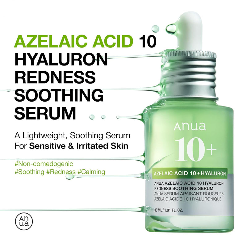 AsiaBeautyMall ANUA Azelaic Acid 10 Hyaluron Redness Soothing Serum Serum