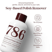 786 Cosmetics Soy Nail Polish Remover With Almond Essential Oil Soy Remover