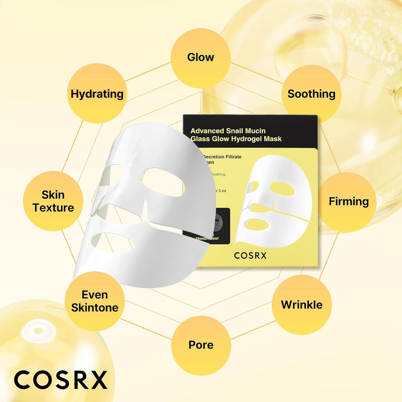AsiaBeautyMall Cosrx Advanced Snail Mucin Glass Glow Hydrogel Mask Face Mask Beige