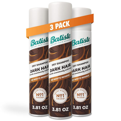 Batiste Batiste Dark Dry Shampoo, Waterless shampoo, 3.81oz 3 pack Hair care