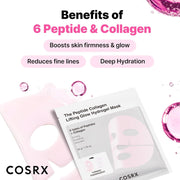 AsiaBeautyMall Cosrx The Peptide Collagen Lifting Glow Hydrogel Mask Face Mask White Smoke