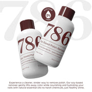 786 Cosmetics Soy Nail Polish Remover With Almond Essential Oil Soy Remover