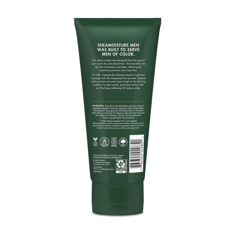 SheaMoisture Shea Moisture Men Invisible Line Up Gel 6 Oz Hair Styling Gel Dark Slate Gray