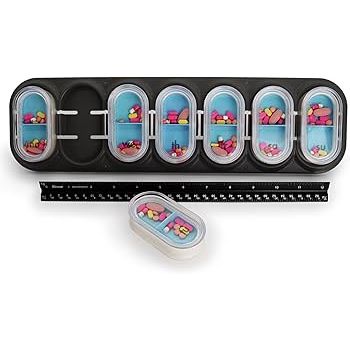 Equadose Moisture-Proof Pill Organizer – Waterproof Aluminum Pill Case for Travel & Daily Use – Airtight Single Chamber