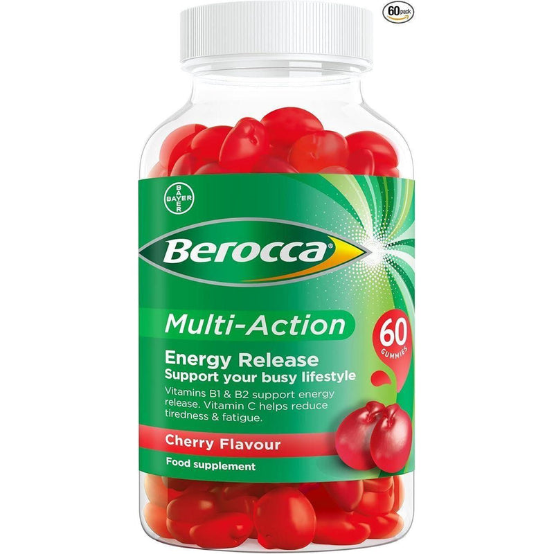 Berocca Berocca Multi- Action Energy Release Cherry Gummies 60 Ct Nutrition Supplement