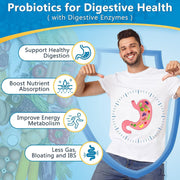 Nature Target 3-in-1 Digestive Health Probiotics, 100 Billion CFUs, 90 Veggie Capsules Probiotic
