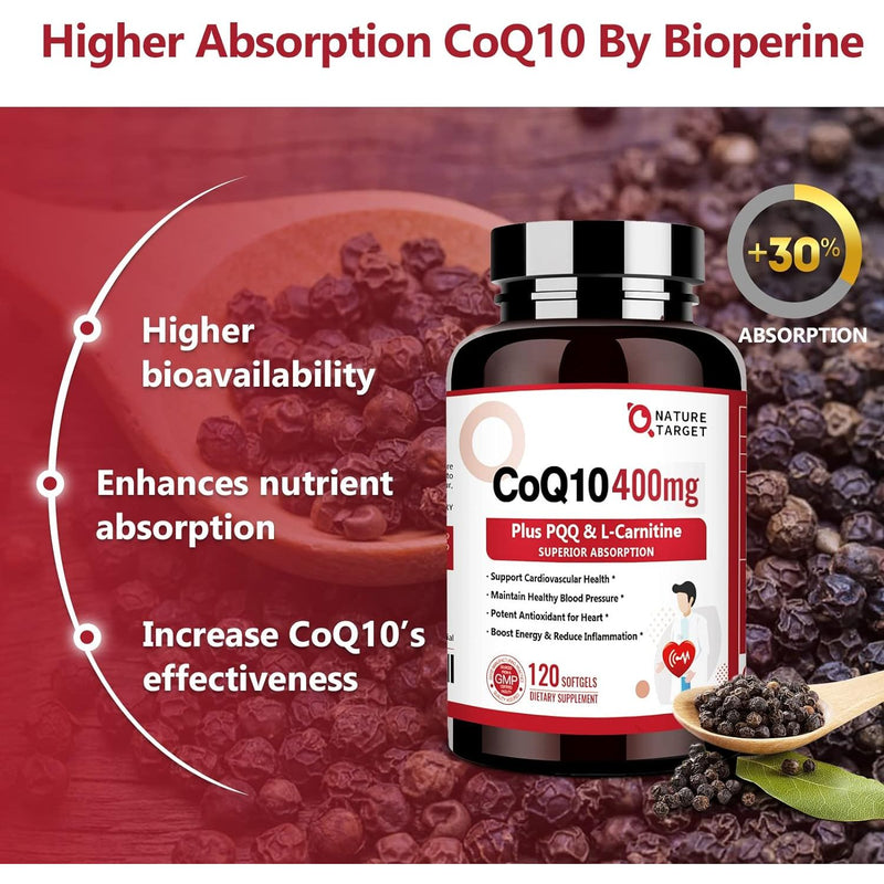 CoQ10 + PQQ + L-Carnitine, 400mg, 120 Softgels Pasteur Pharmacy CoQ10 + PQQ + L-Carnitine, 400mg, 120 Softgels Pasteur Pharmacy