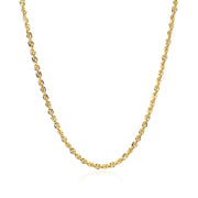 Bids.com 10K Yellow Gold Hollow Diamond Cut Rope Chain (2.00 mm) Necklaces