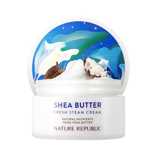 AsiaBeautyMall Nature Republic Shea Butter Fresh Steam Cream Moisturizer White Smoke