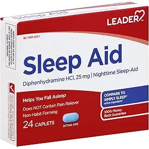 Leader Night Time Sleep  Aid  25Mg Softgels 12