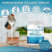 Nature Target Marine Collagen Peptides Powder, 10 Billion CFUs, 12.35 OZ Collagen