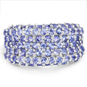 Bids.com 2.47 Carat Genuine Tanzanite .925 Sterling Silver Ring Rings