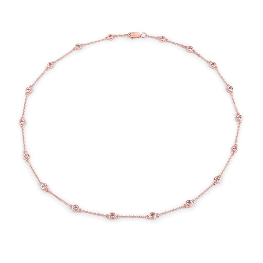 Bids.com 1.62 Carat Genuine Morganite .925 Sterling Silver Necklace Necklaces