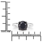 Bids.com 3.00 Carat Genuine Black Diamond 14K White Gold Ring Rings