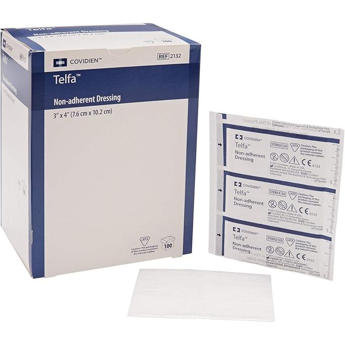 Telfa Telfa 1050 Ouchless Non-Adherent Wound Dressing Pads 3" x 4" Sterile Medical Tape & Bandages