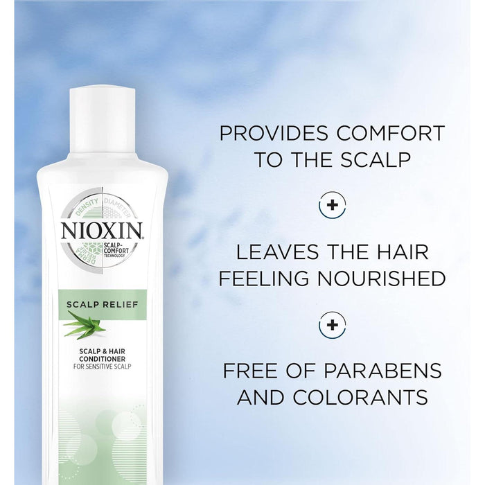 Nioxin Scalp Relief Cleanser Conditioner for Sensitive Dry and Itchy Scalp 6.7 Oz