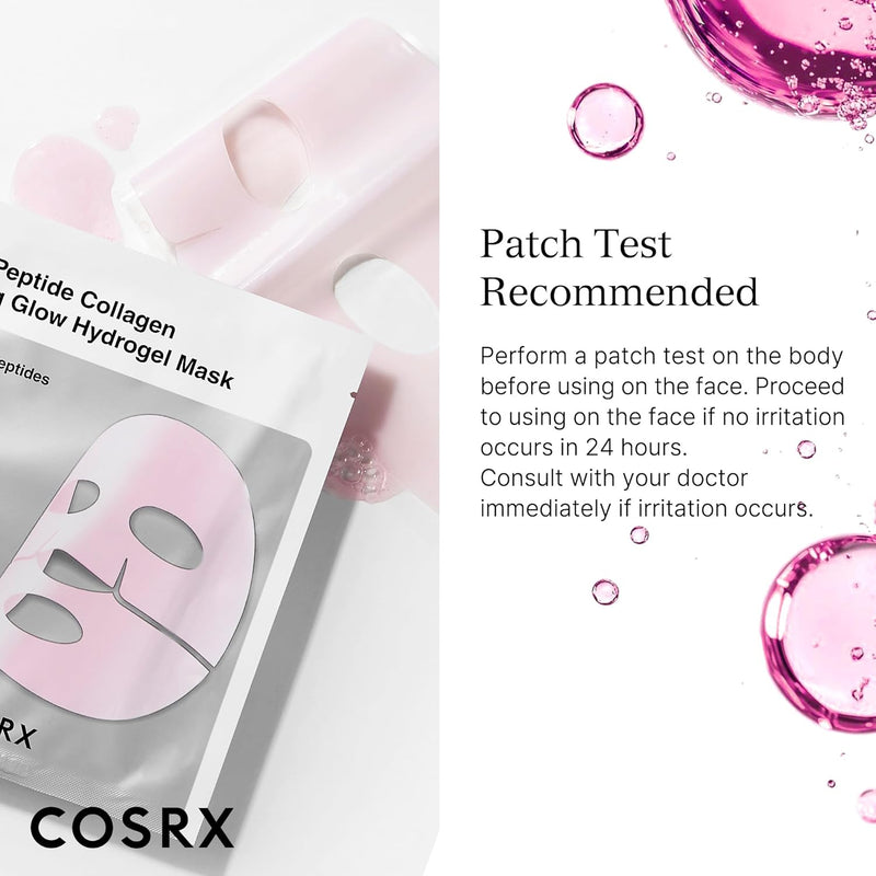 AsiaBeautyMall Cosrx The Peptide Collagen Lifting Glow Hydrogel Mask Face Mask White Smoke