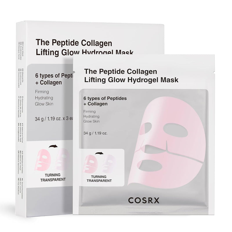 AsiaBeautyMall Cosrx The Peptide Collagen Lifting Glow Hydrogel Mask Face Mask Lavender
