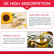 Nature Target CoQ10 + PQQ + Olive Oil, 300mg, 120 Softgels CoQ10