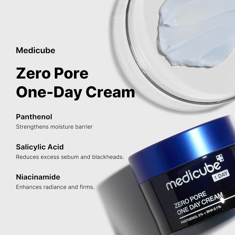 AsiaBeautyMall Medicube Zero Pore One Day Cream Moisturizer Lavender