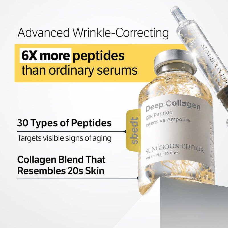 AsiaBeautyMall Sungboon Editor Deep Collagen Silk Peptide Intensive Ampoule Serum White Smoke