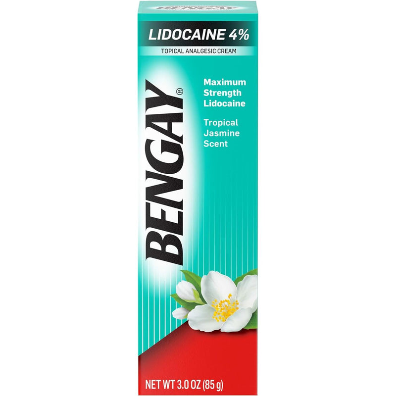 Bengay Bengay Maximum Strength Lidocaine Topical Analgesic Cream, Tropical Jasmine Scent 3 Oz Medicine & Drugs