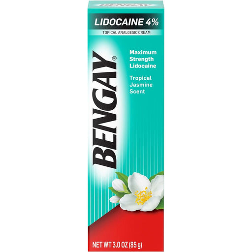 Bengay Bengay Maximum Strength Lidocaine Topical Analgesic Cream, Tropical Jasmine Scent 3 Oz Medicine & Drugs Light Sea Green