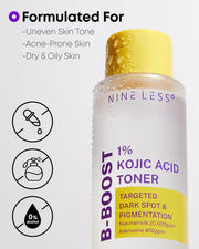 AsiaBeautyMall NINELESS B-Boost 1% Kojic Acid Toner Toner Lotion Lavender
